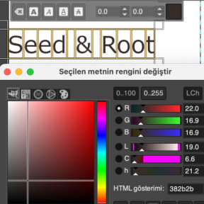 Metnin rengini değiştirin.