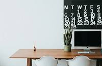 A minimalist desk setup.