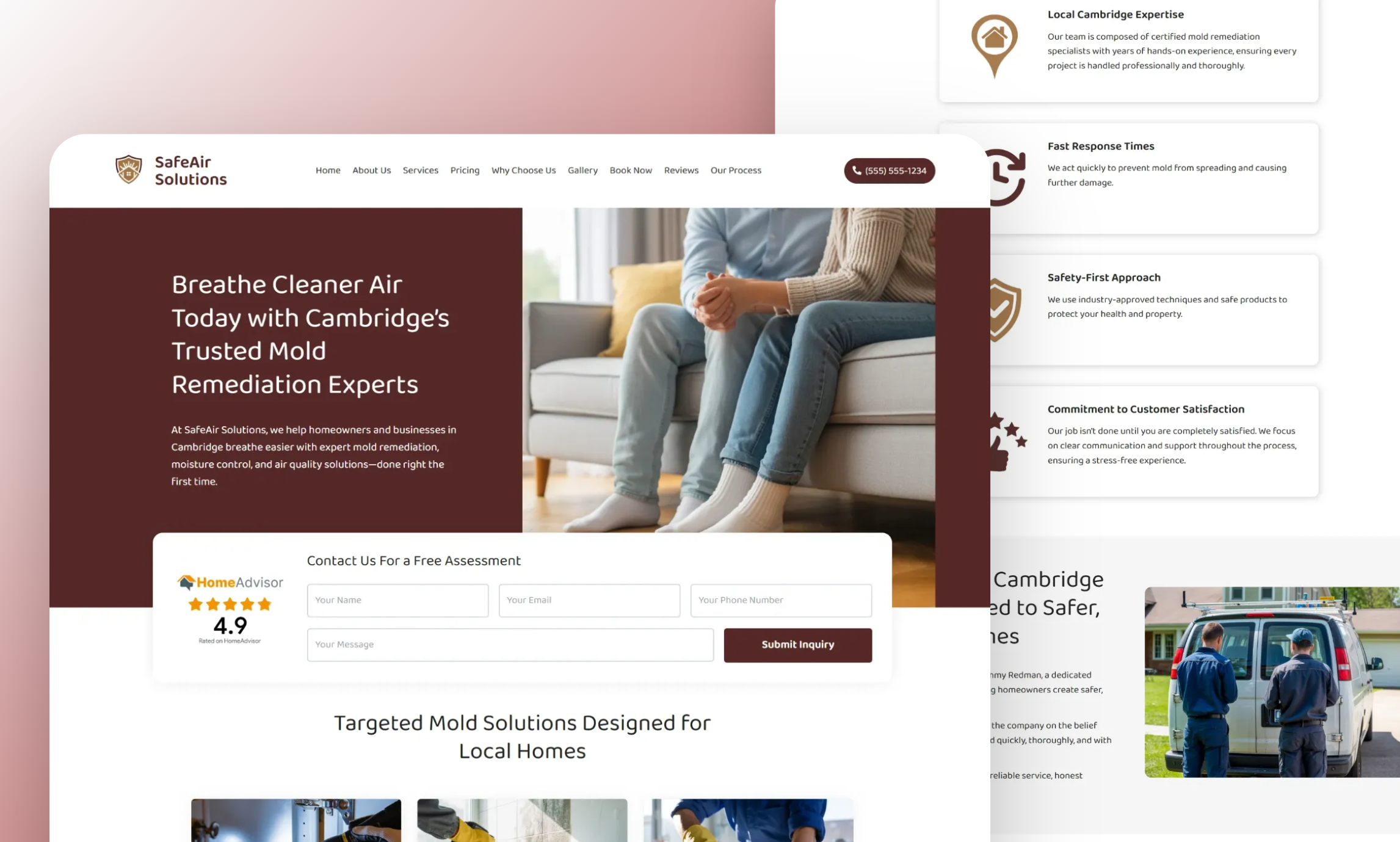 Preview of website template SafeAir Solutions