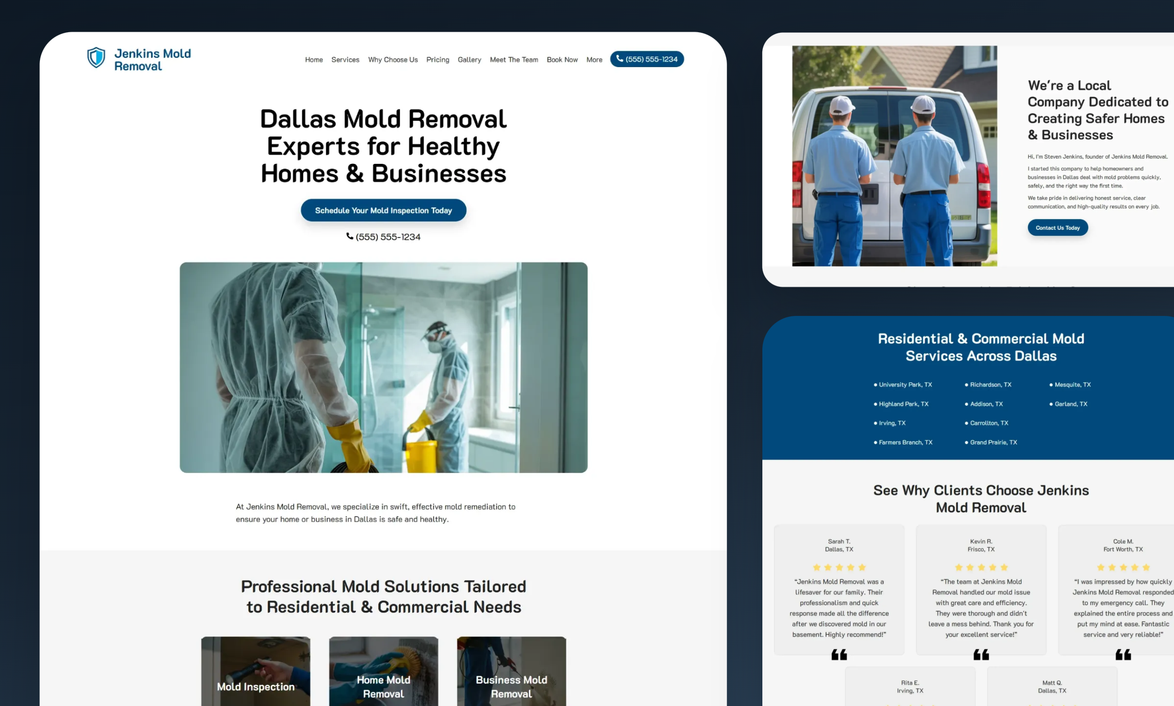 Preview of website template Jenkins Mold Removal