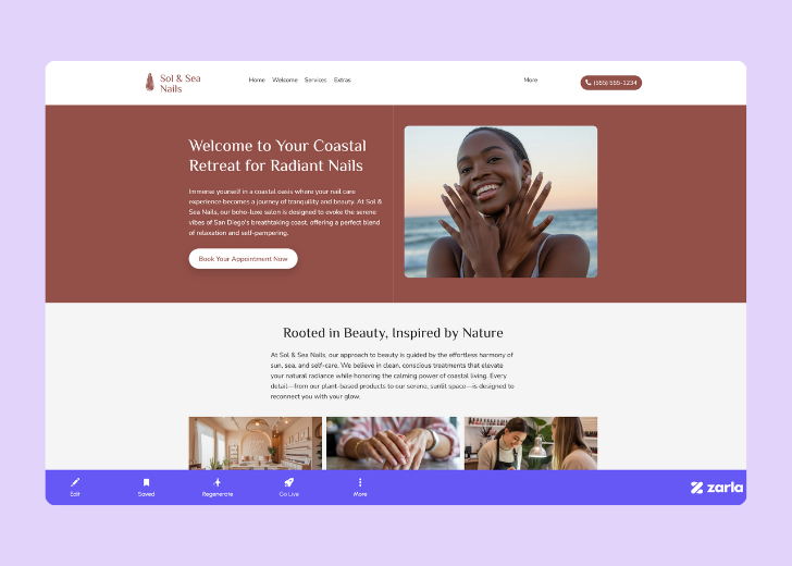 Screenshot of Zarla Editor's UI for selecting fonts and color palettes and uploading custom images