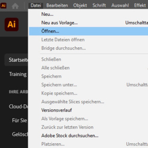 Öffnen Sie ein neues Illustrator Dokument.