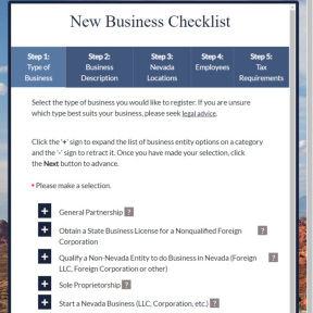 Review Nevada formation options.