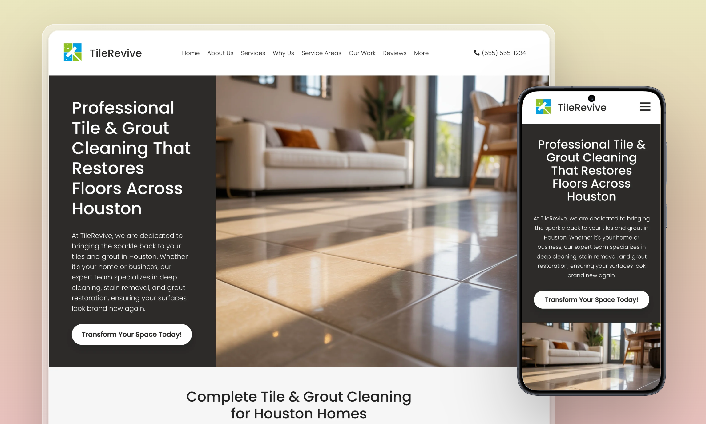 Preview of website template TileRevive