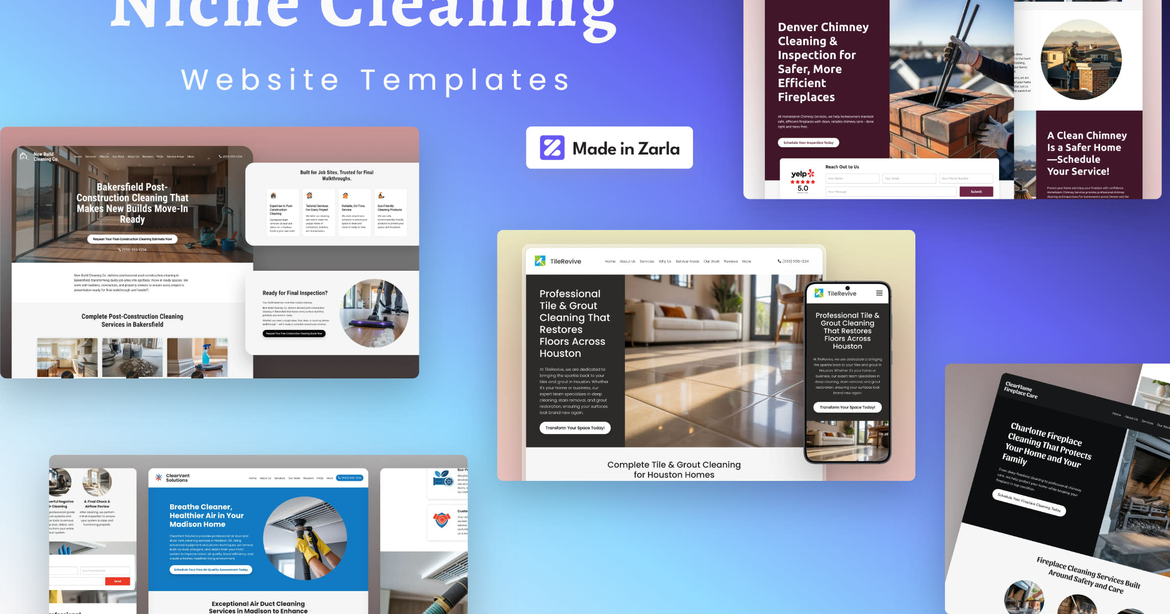Best Cleaning Website Templates for Niche Industries | Zarla