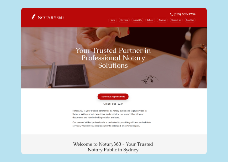 Revive Detailing landing page with the tagline 'Elevate the appearance and condition of your vehicle with Revive Detailing' with a picture of a shiny red car