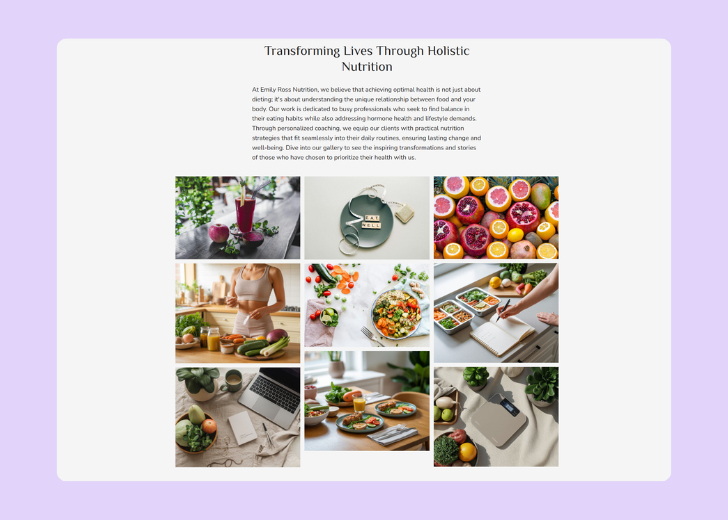 Gallery section titled 'Explore Our Stunning Home Remodeling Projects' with a gallery of 6 images of wooden-themed interior design in a masonry grid layout