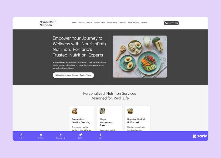 Screenshot of Zarla Editor's UI for selecting fonts and color palettes and uploading custom images