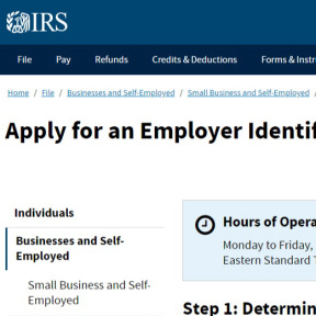 Obtain an Employer Identification Number.