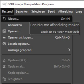 Creëer een nieuw document