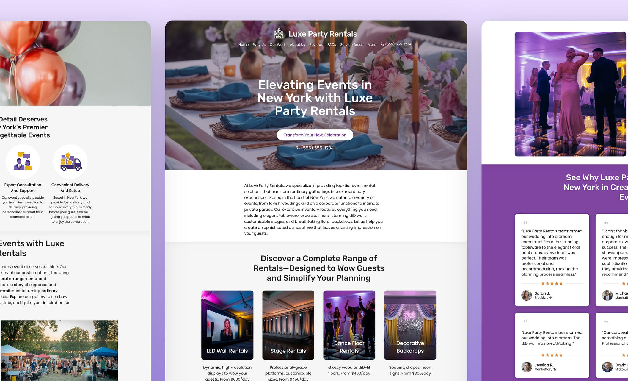 Best Website Templates for Party Rental Businesses Party Rental