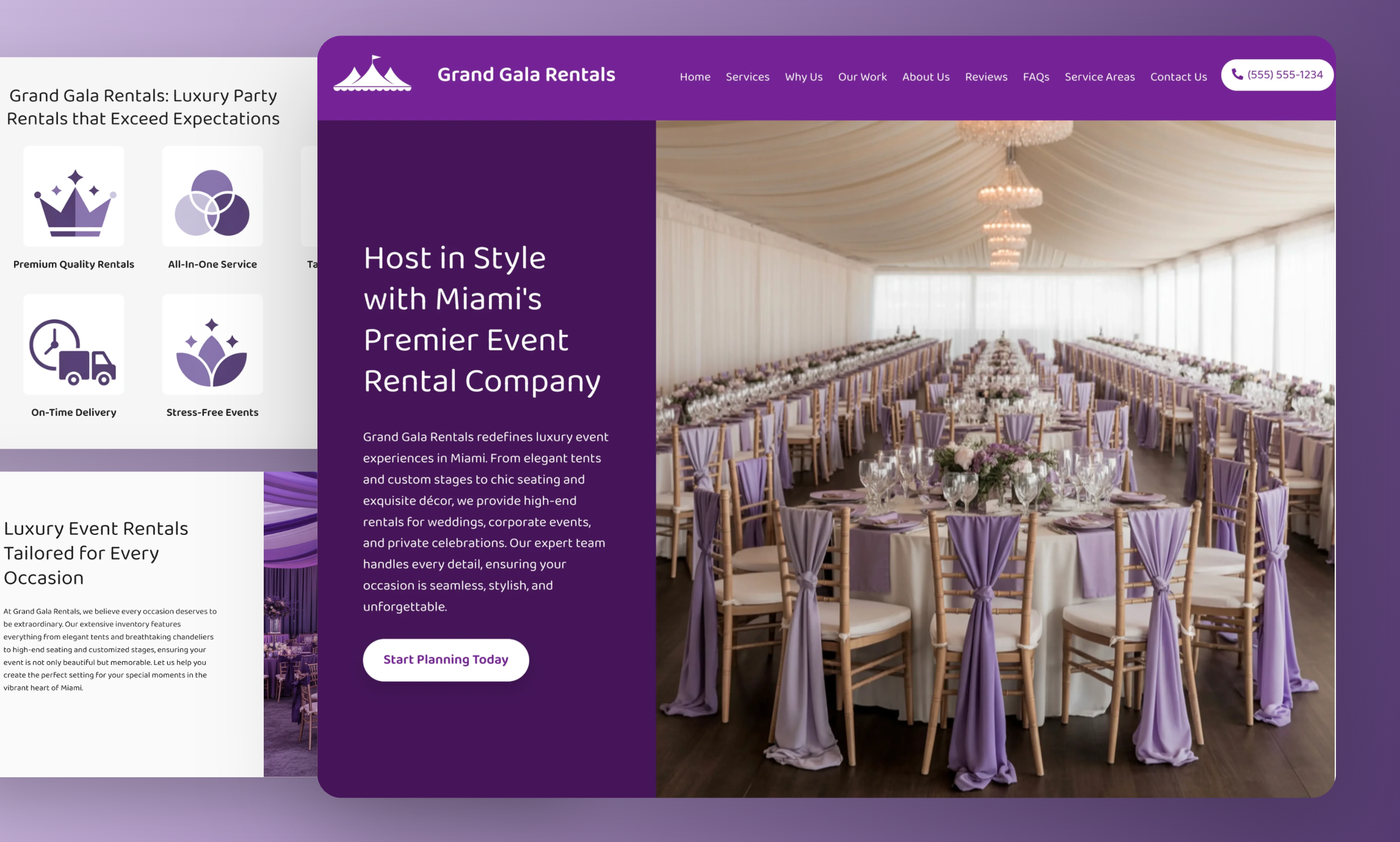 Party Rental Website Builder