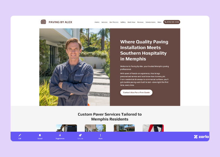 Screenshot of Zarla Editor's UI for selecting fonts and color palettes and uploading custom images