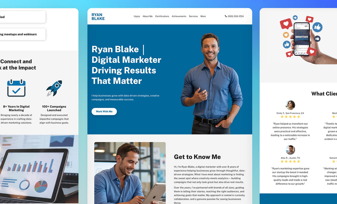 AI Website Builder for Personal Branding Zarla