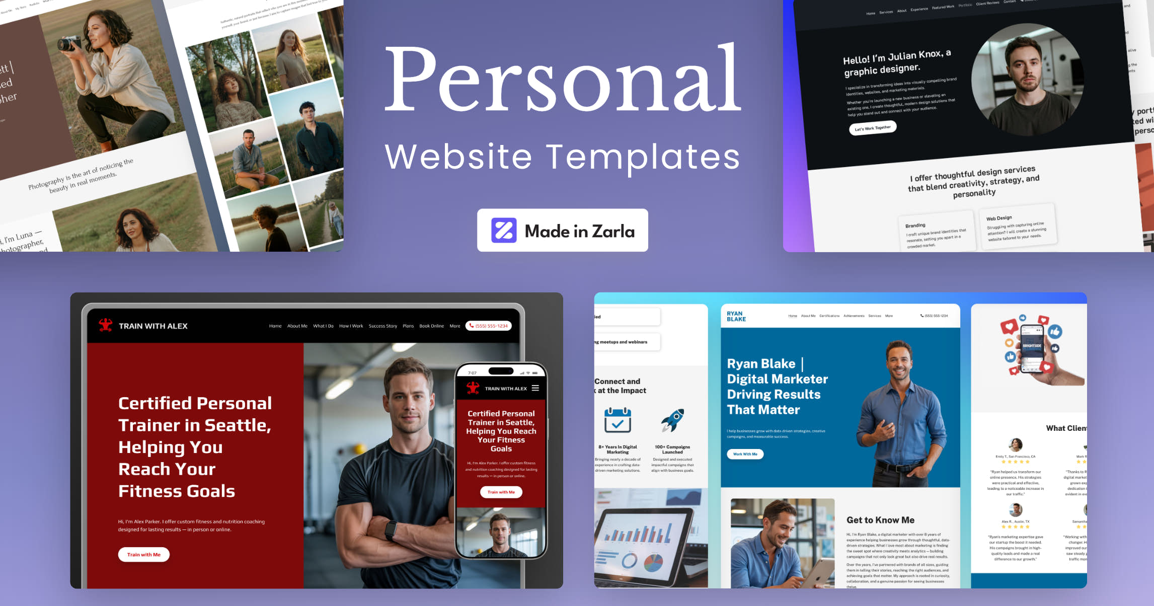 Best Personal Brand Websites for 2025 Free to Design & Customize Zarla