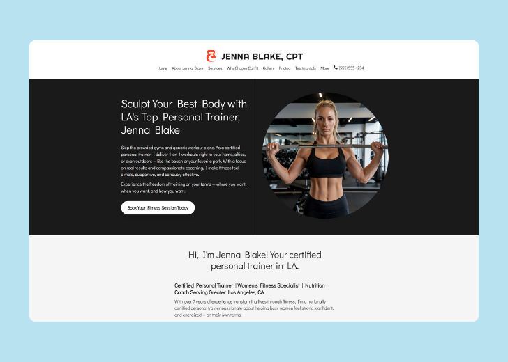 Revive Detailing landing page with the tagline 'Elevate the appearance and condition of your vehicle with Revive Detailing' with a picture of a shiny red car