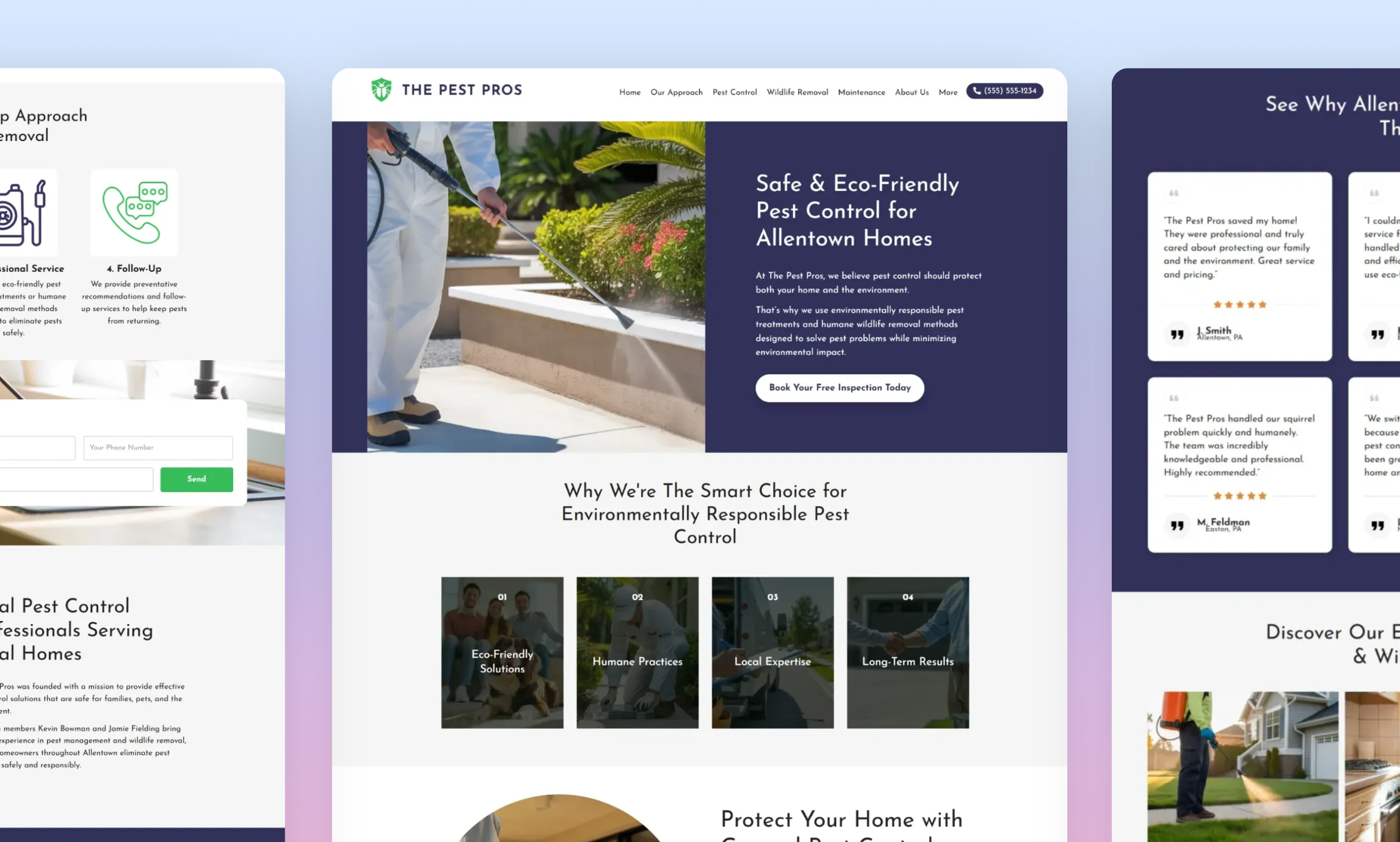 Preview of website template The Pest Pros
