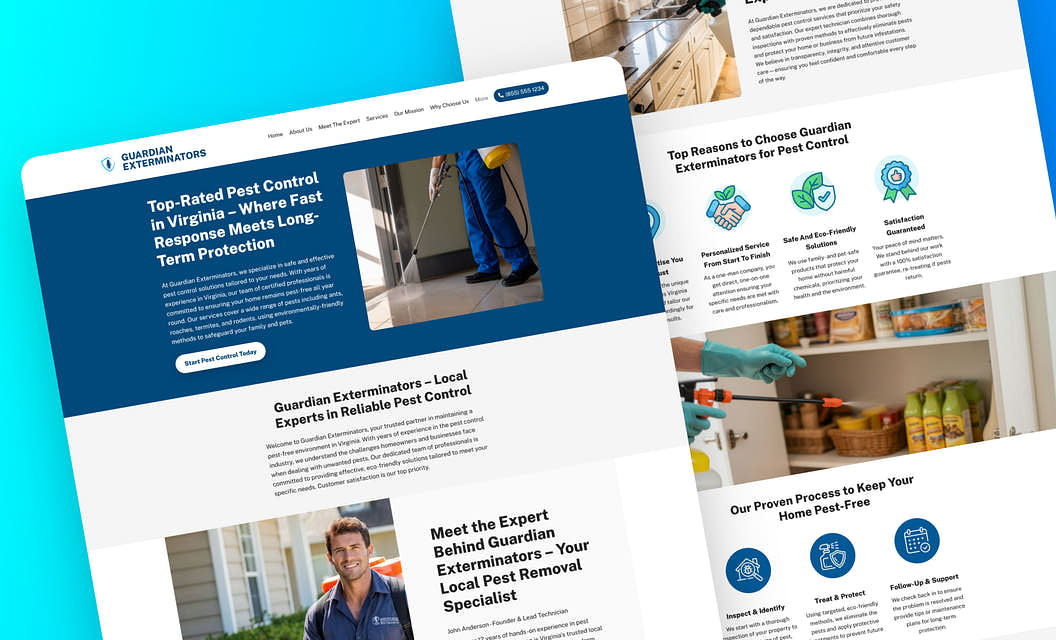 Guardian Exterminators Pest Control Website Template