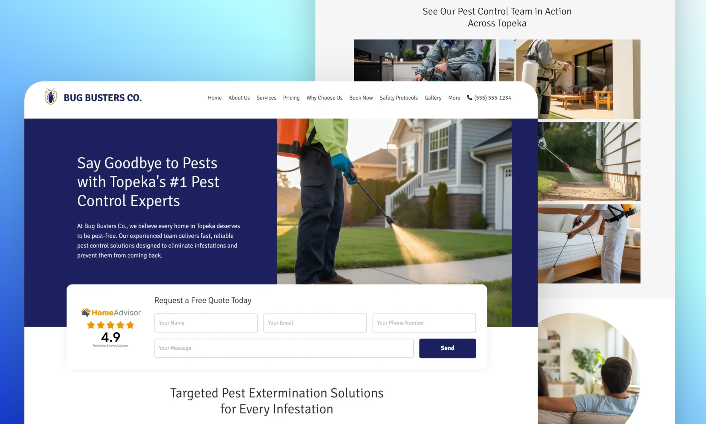 Preview of website template Bug Busters Co.