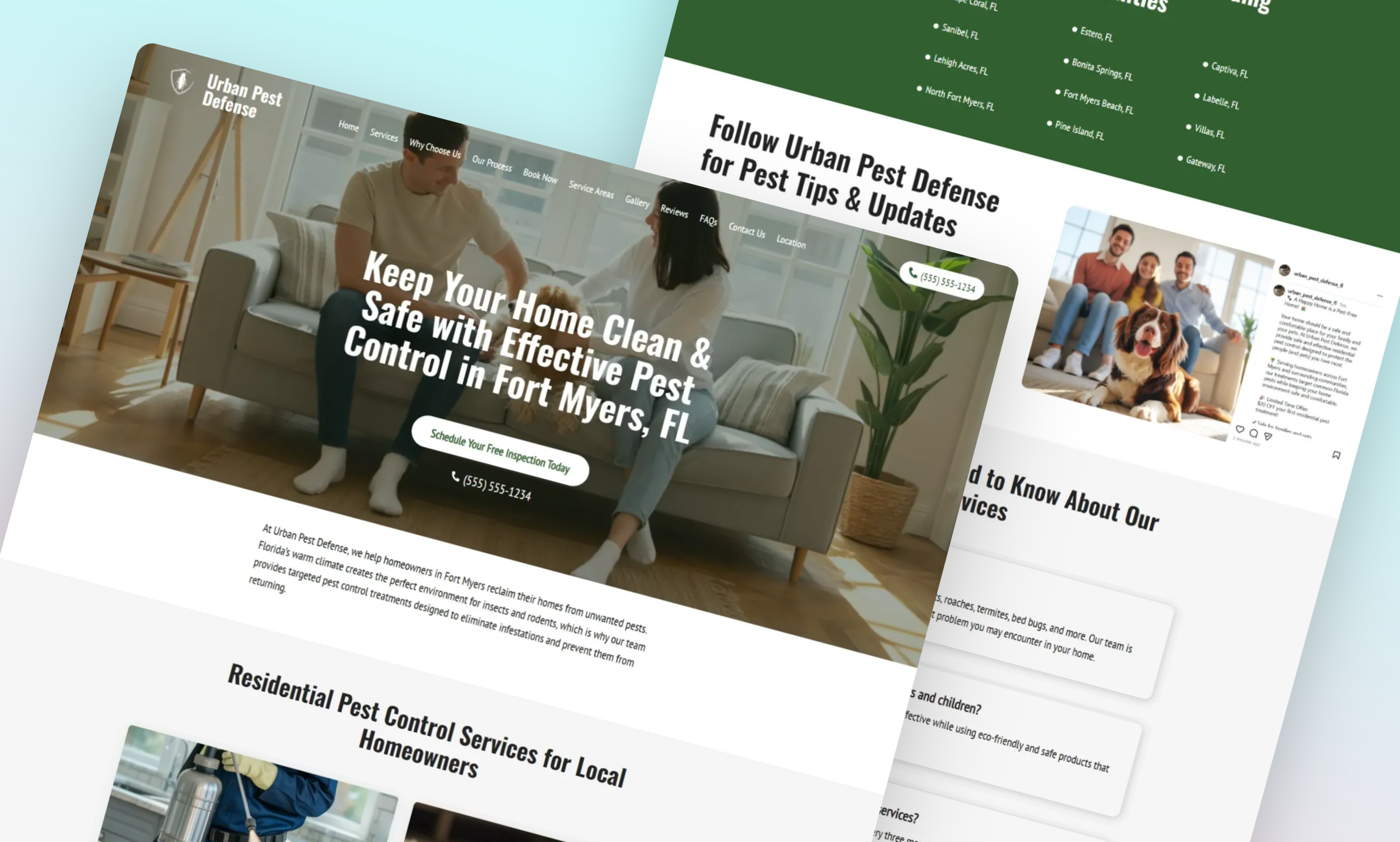 Preview of website template Urban Pest Defense