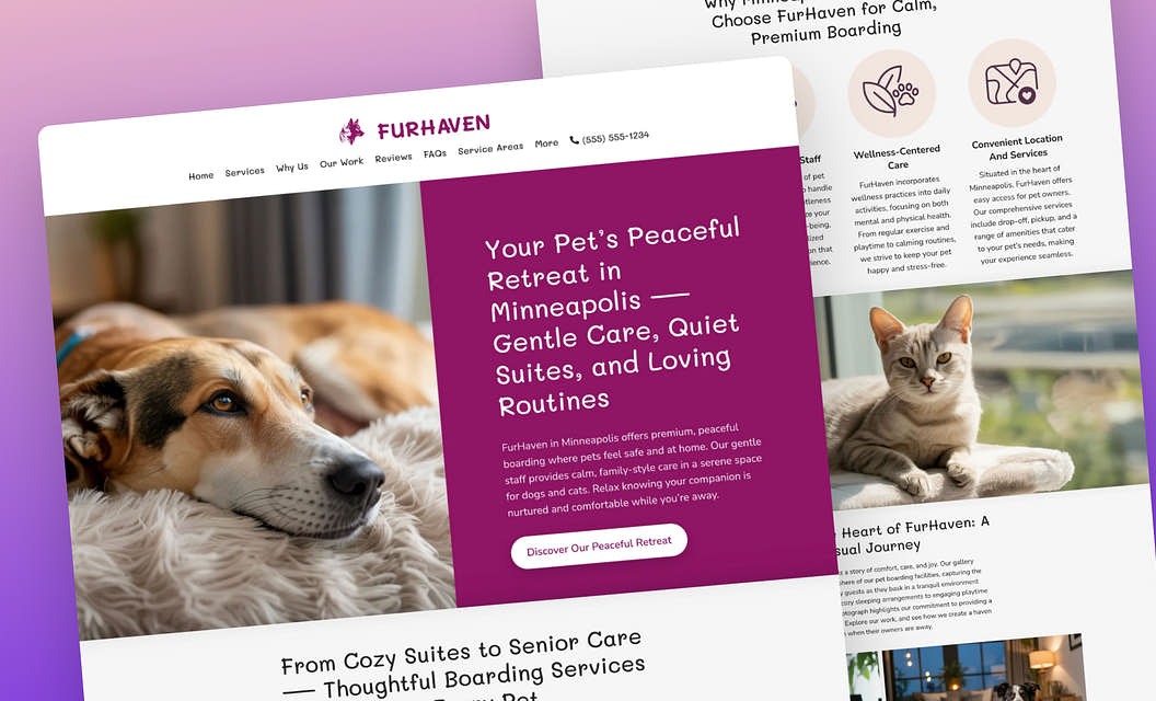 FurHaven Pet Boarding Website Template