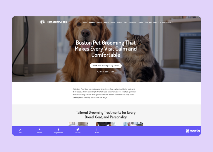 Screenshot of Zarla Editor's UI for selecting fonts and color palettes and uploading custom images