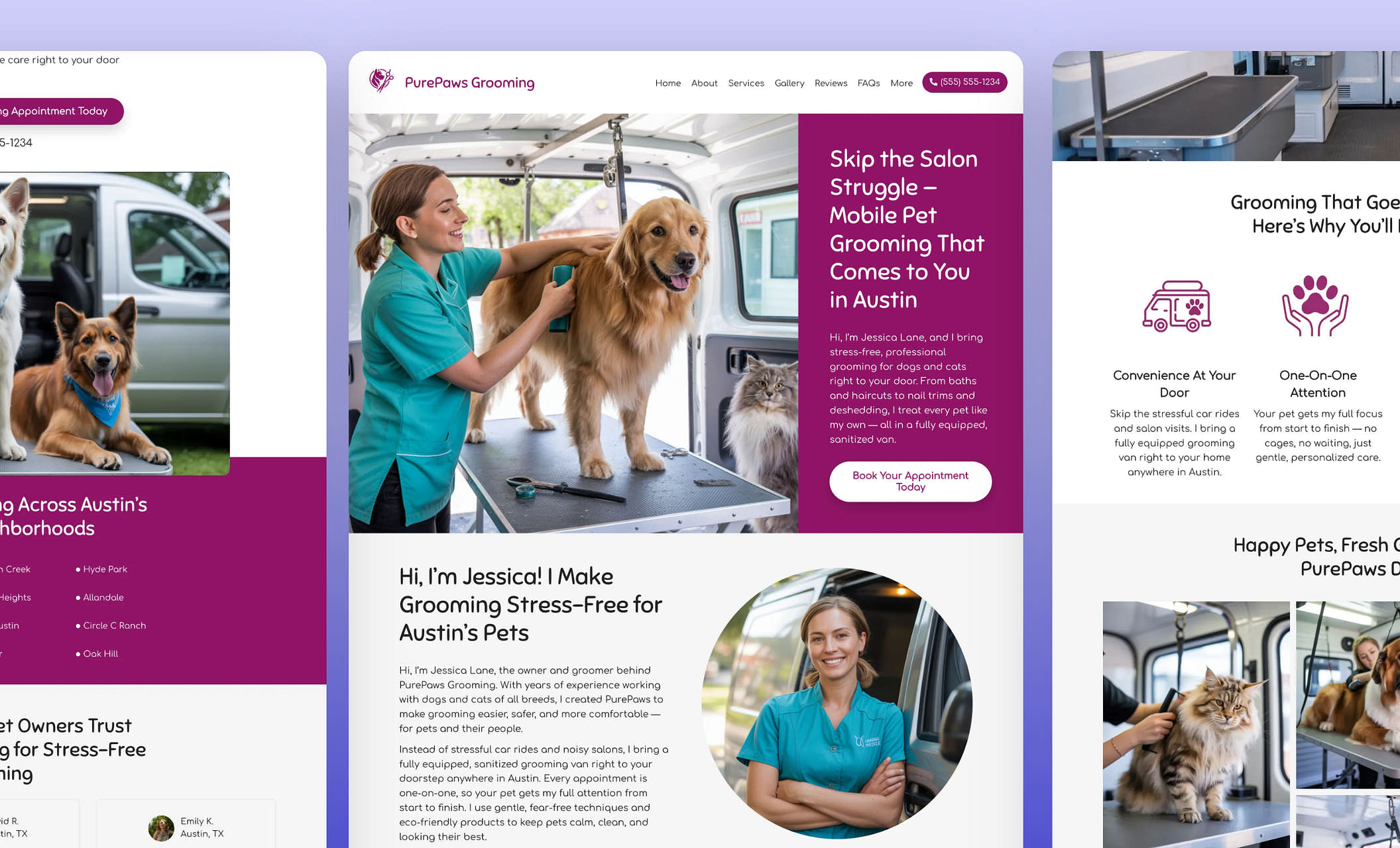 Best pet grooming website templates for cat and dog groomers