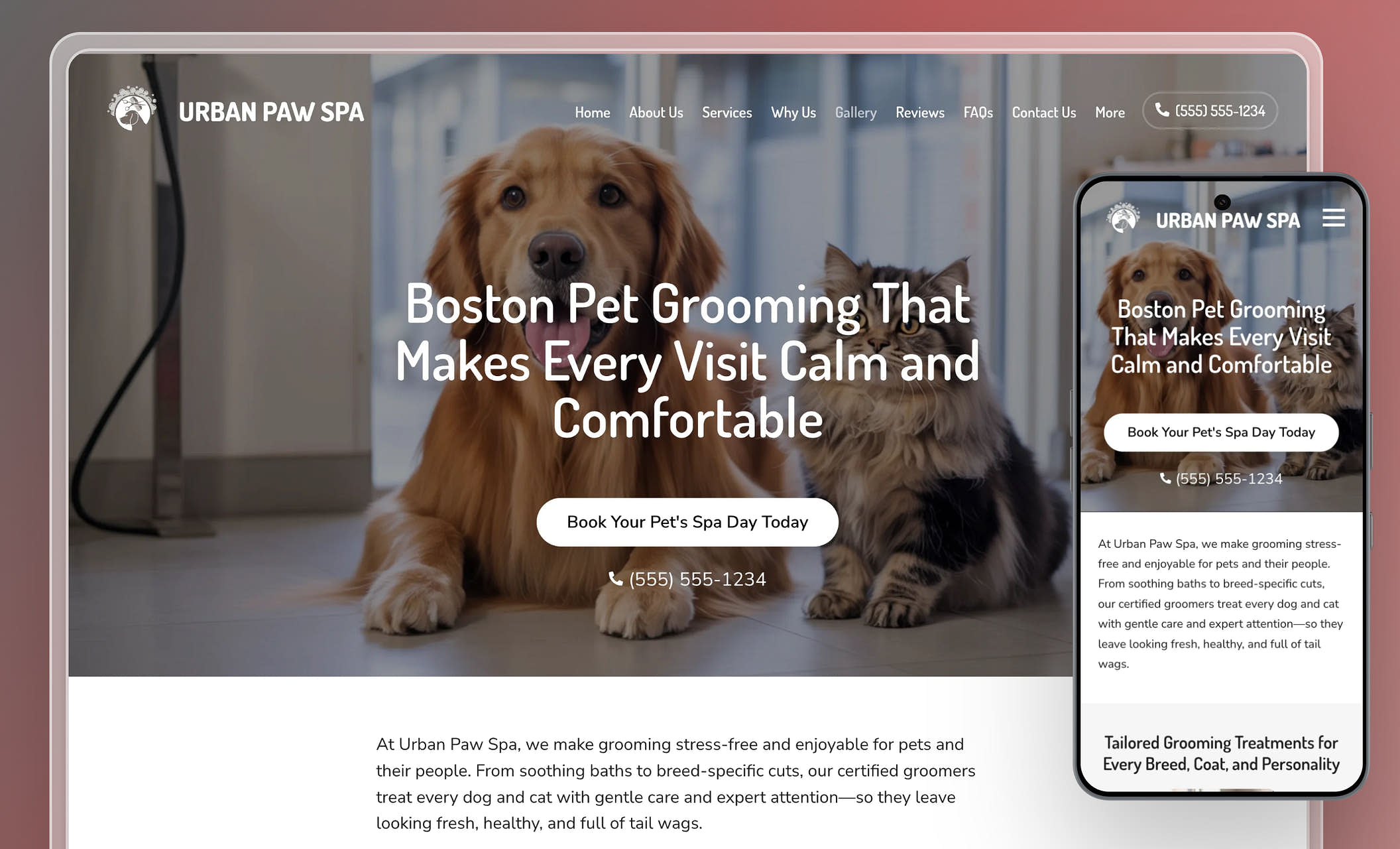 Best pet grooming website templates for cat and dog groomers