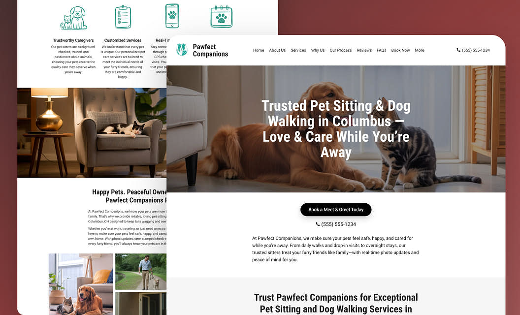 Pawfect Companions Pet Sitting Website Template