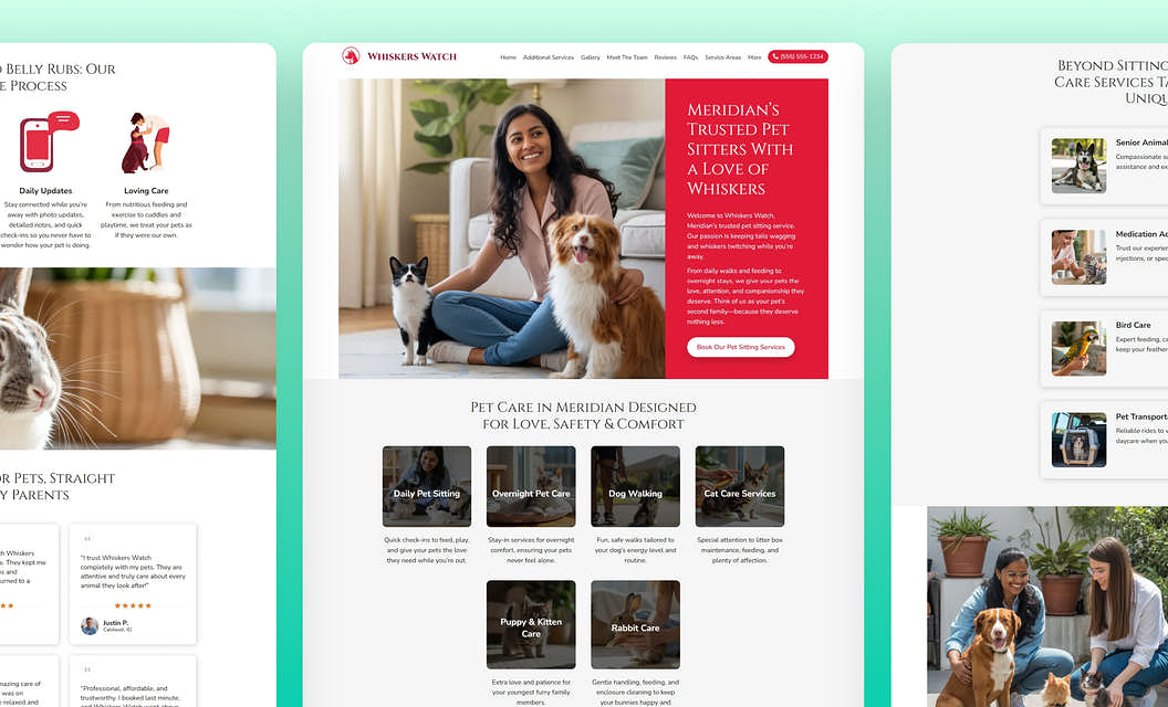 Whiskers Watch Pet Sitting Website Template