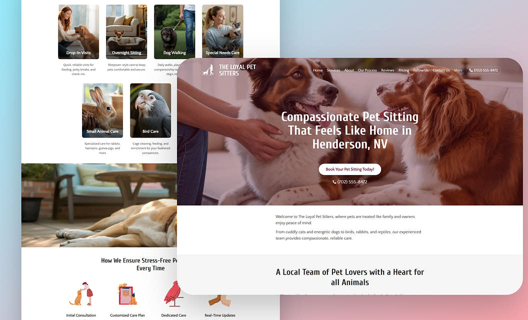 The Loyal Pet Sitters Pet Sitting Website Template