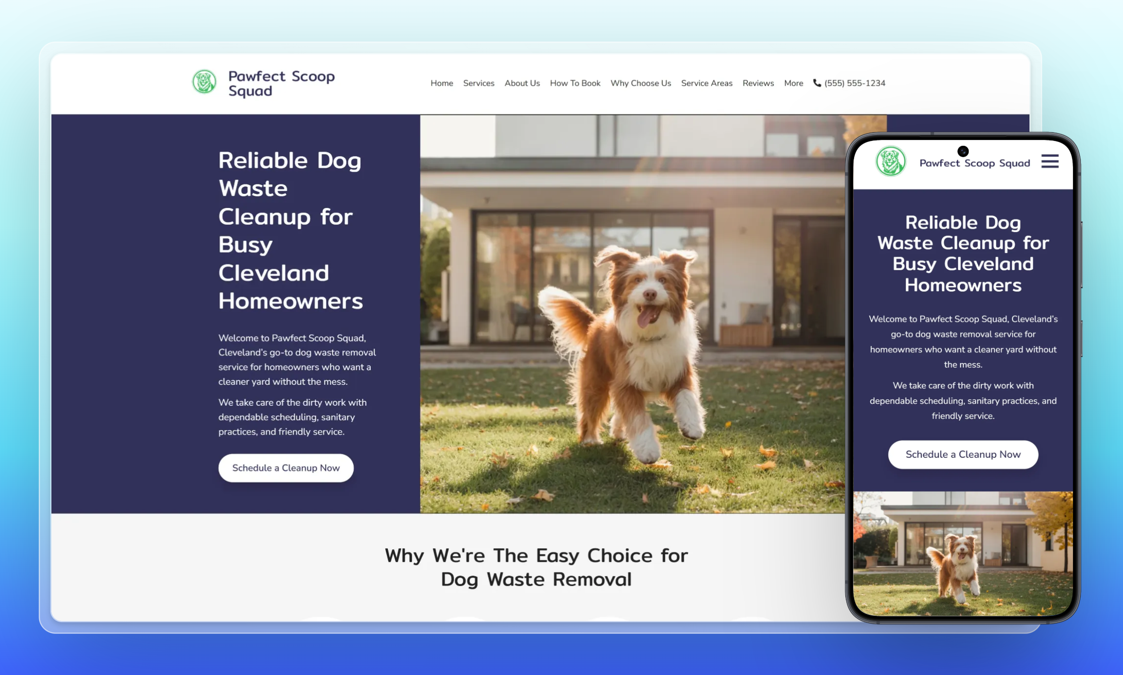 Preview of website template Pawfect Scoop Squad