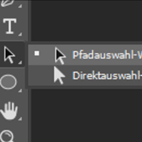 Verwenden Sie das Pfadauswahl-Werkzeug.