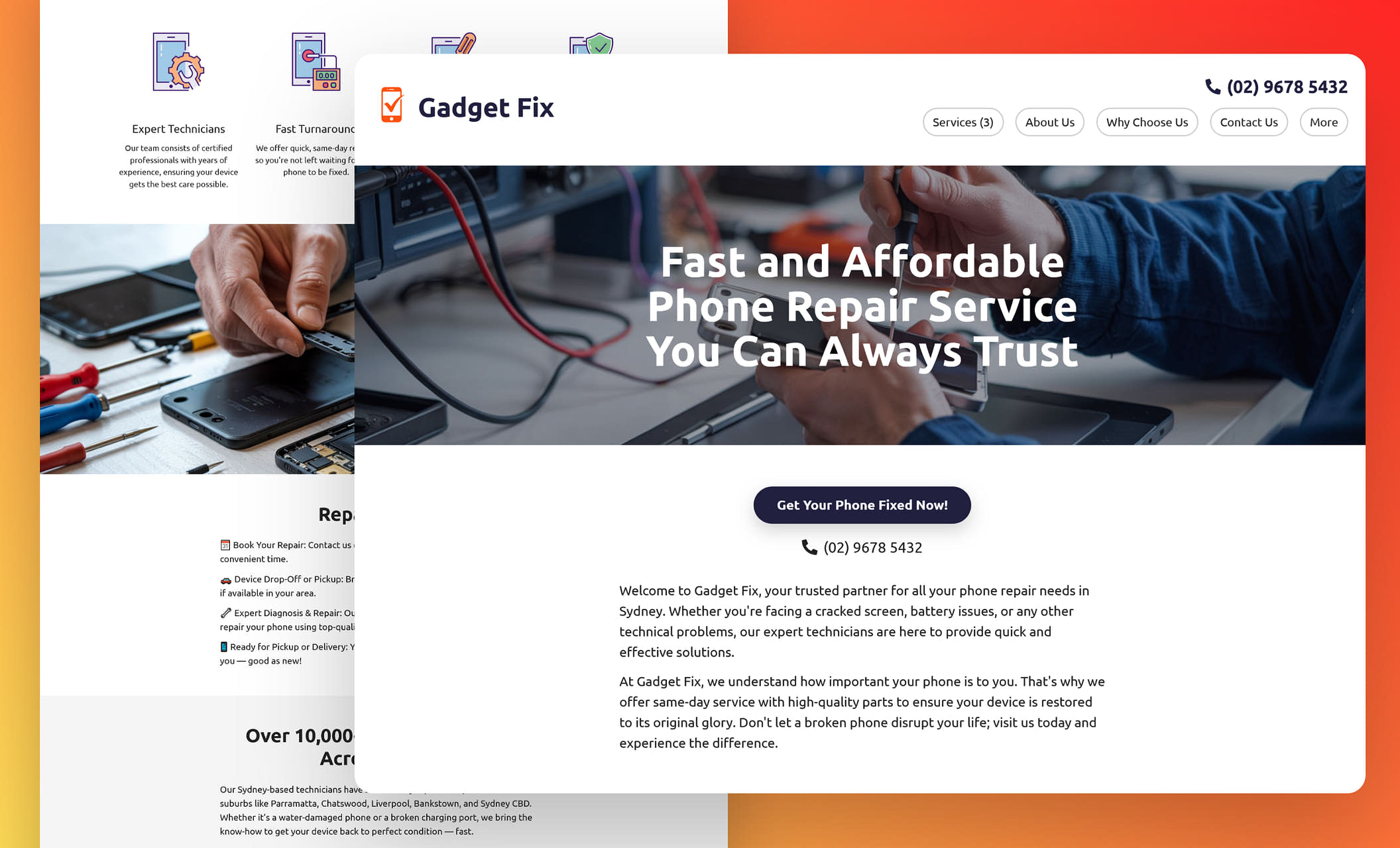 Free phone repair website templates for technicians and smartphone