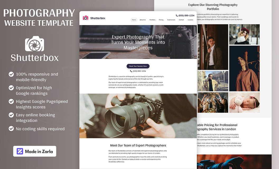 Shutterbox - Photography Website Template