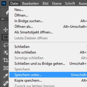 Speichern Sie Ihre Datei.