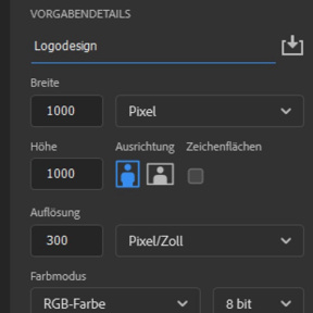 Vergeben Sie einen Dokumentennamen.