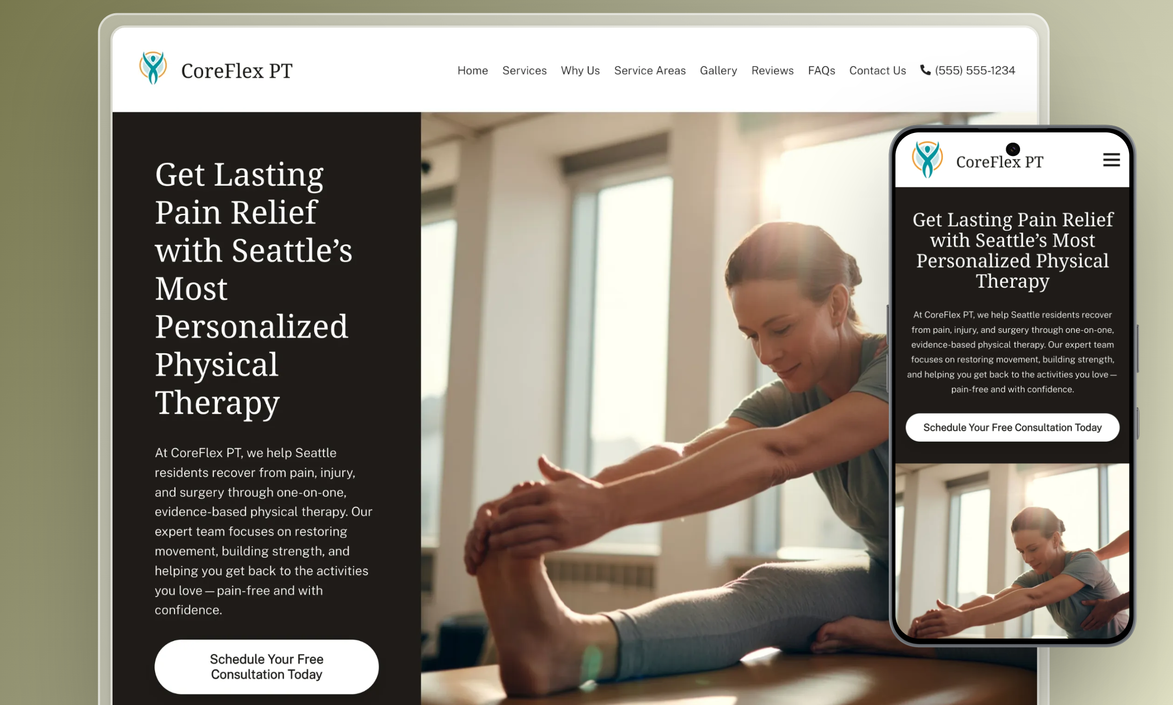 Preview of website template CoreFlex PT