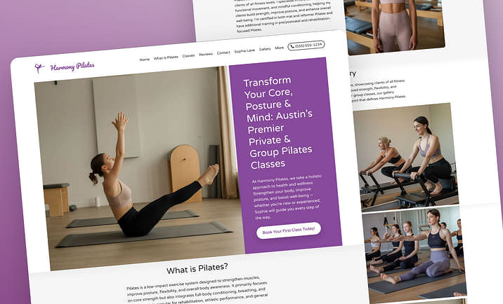 Pilates Website Builder