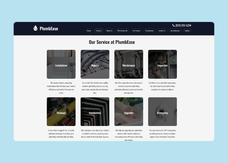 Spotless Touch landing page of a specific service titled 'Post Construction Cleaning' with a contact form on the side