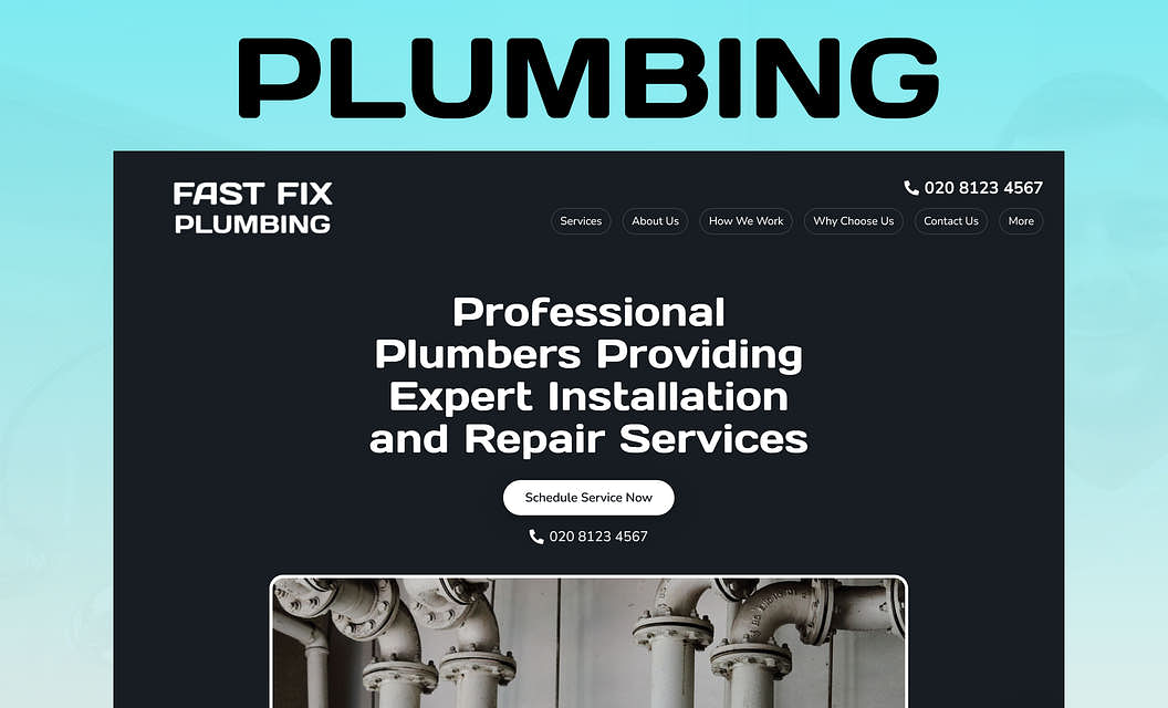 Fast Fix Plumbing Plumbing Website Template