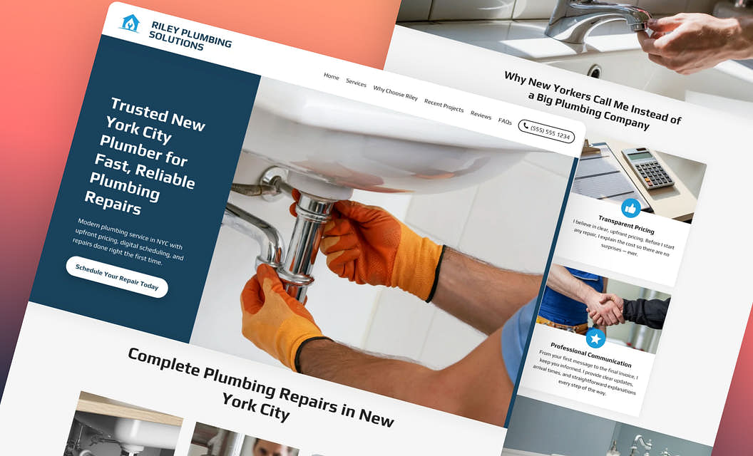 Riley Plumbing Solutions Plumbing Website Template