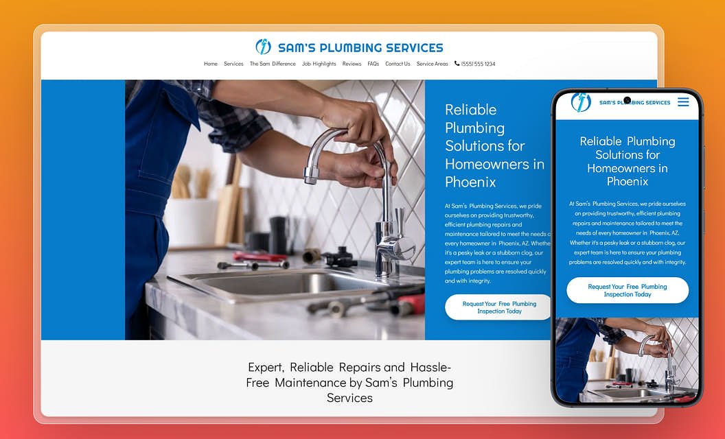 Sam's Plumbing Services Plumbing Website Template