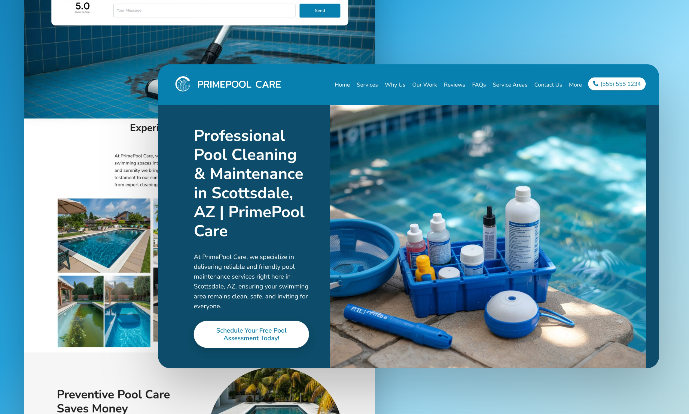 Preview of website template PrimePool Care