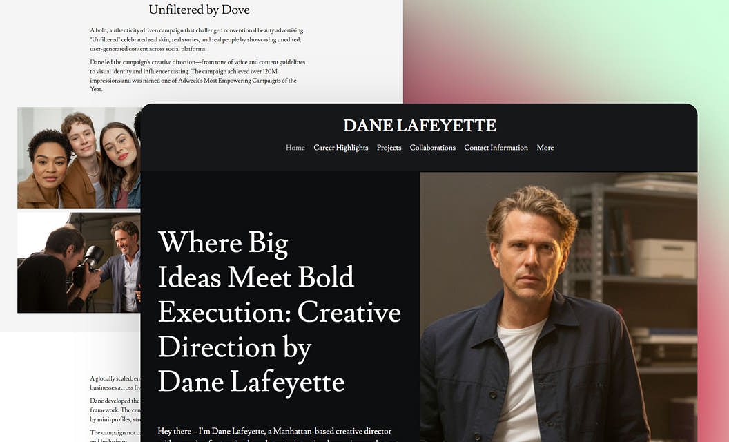 Creative Director Portfolio Portfolio Website Template