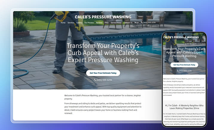 Pressure Washing Website Builder