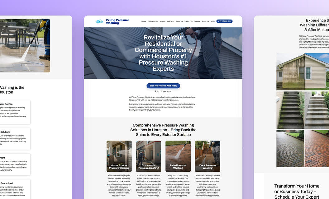 Prime Pressure Washing Pressure Washing Website Template