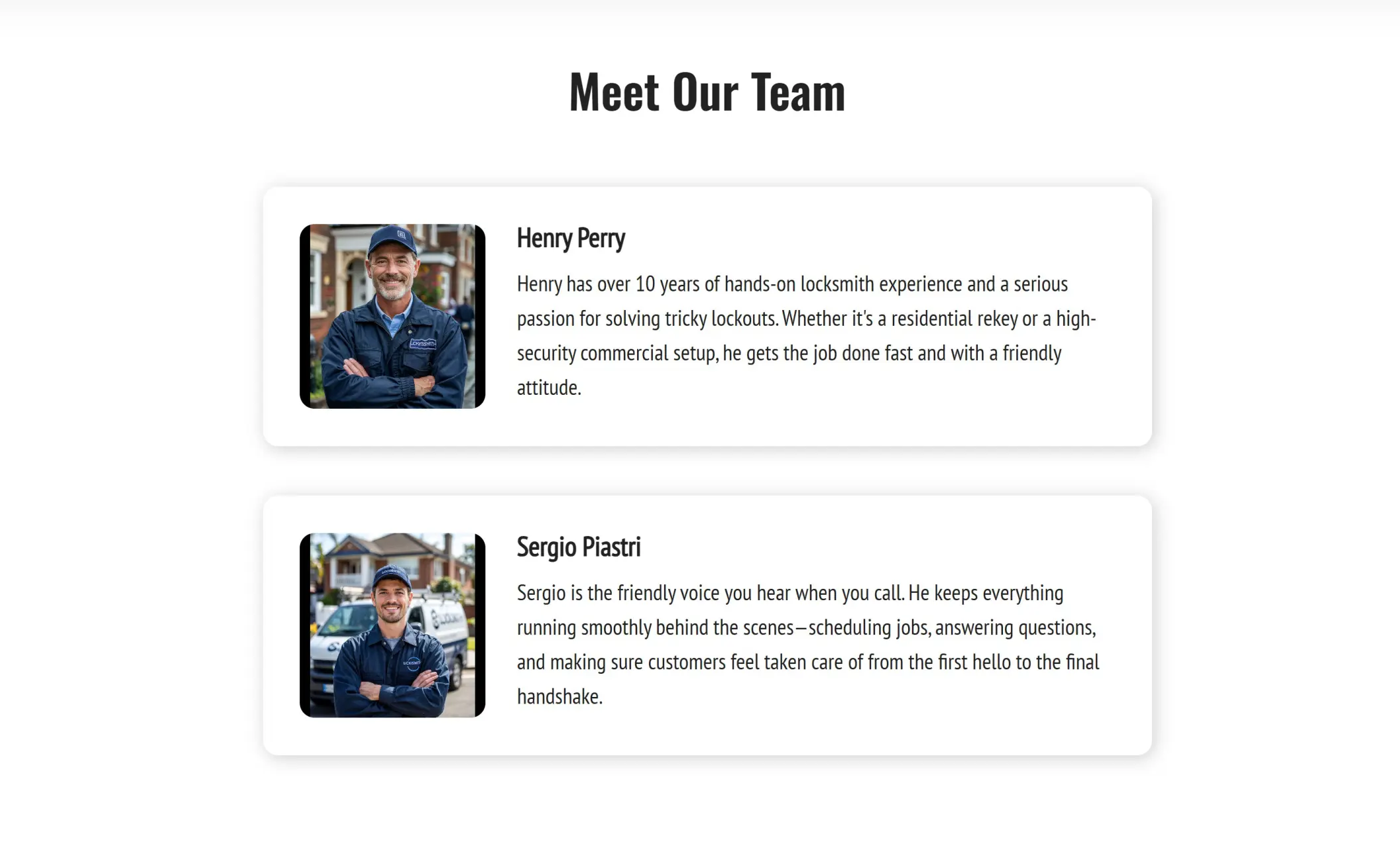 PrimeKey Solutions' website displaying a "Meet Our Team" section