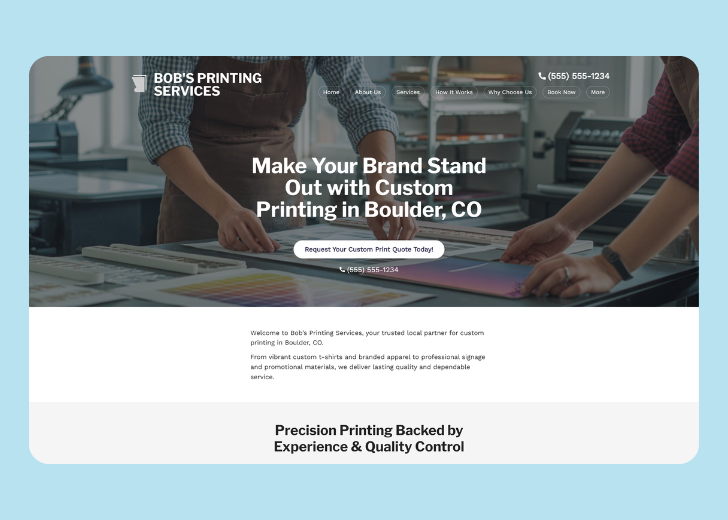 Revive Detailing landing page with the tagline 'Elevate the appearance and condition of your vehicle with Revive Detailing' with a picture of a shiny red car