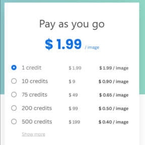 Purchase additional credits, if needed.